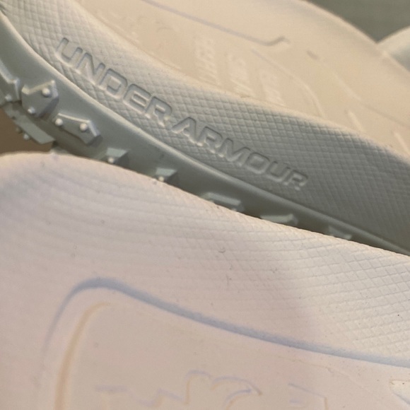 Under Armour Project Rock Slides 2.0 White Slip Ons Sandals Size 13 - Picture 10 of 12